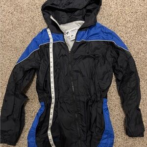 Vintage Columbia Kids Raincoat - Black and Blue